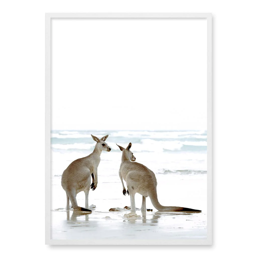 Kangaroo Couple Wall Art Print - Image 17