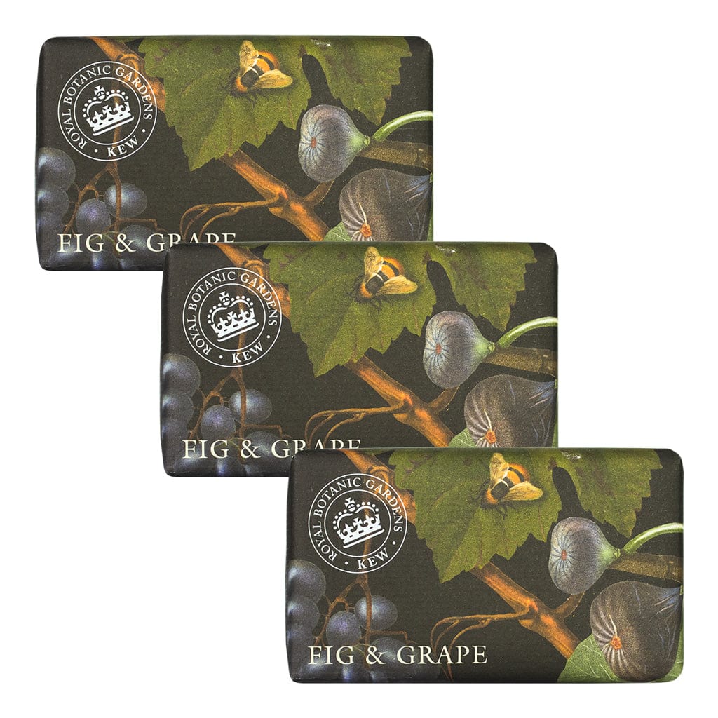 Kew Gardens Fig & Grape Soap Bar Bundle Pack (3 x 240g) – The English Soap Company