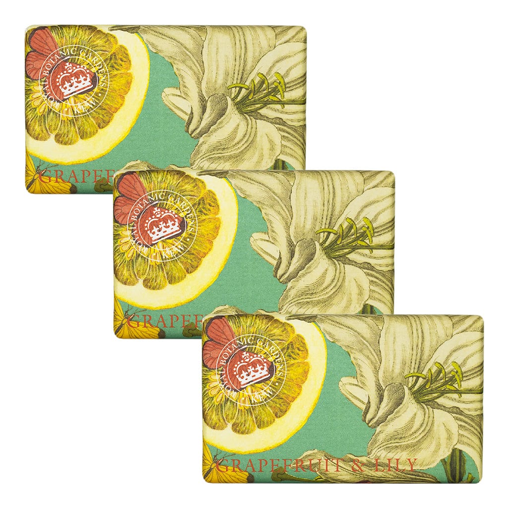 Kew Gardens Lily & Grapefruit Soap Bar Bundle Pack (3 x 240g) – The English Soap Company