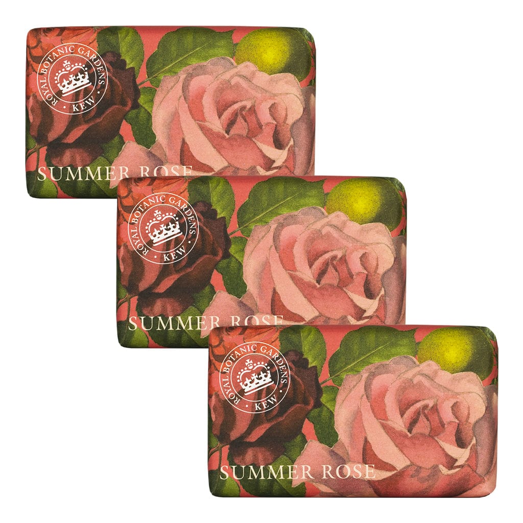 Kew Gardens Summer Rose Soap Bar Bundle Pack (3 x 240g) – The English Soap Company