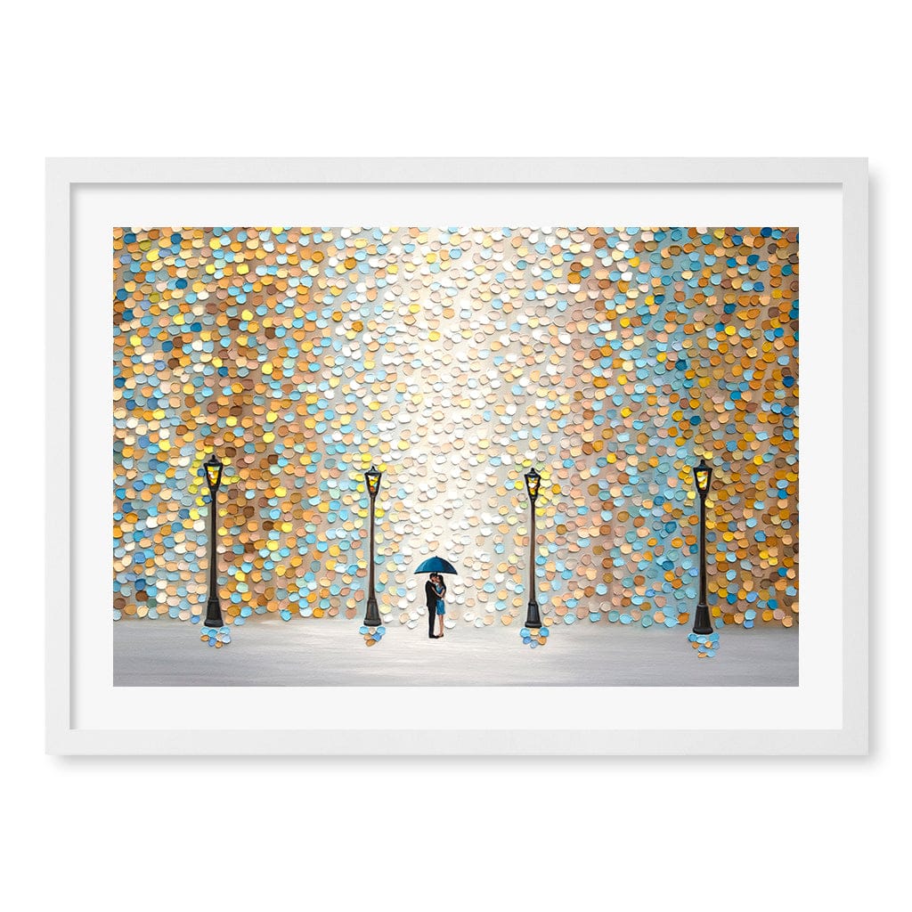 Kiss Under Golden Rain Modern Wall Art Print - Image 11
