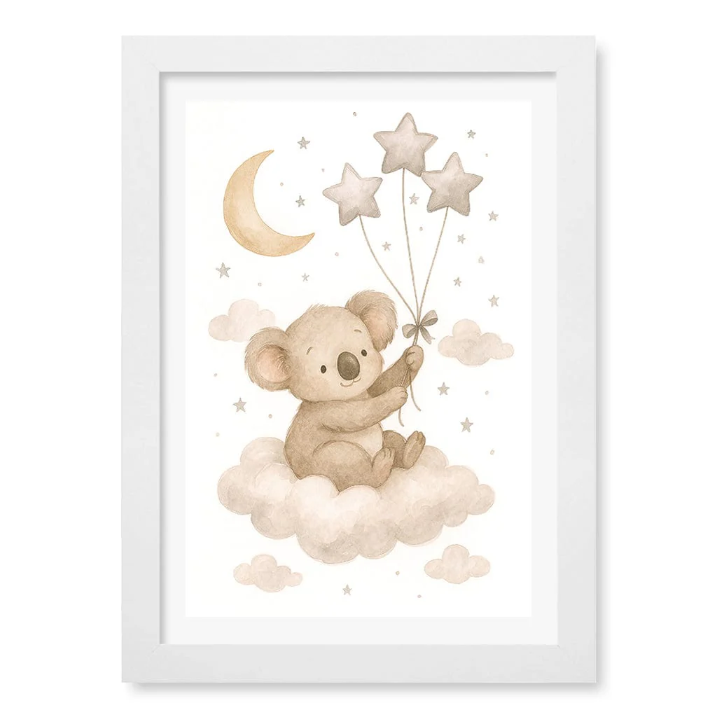 Baby Koala Floating Balloons Nursery Wall Art Print - Image 10
