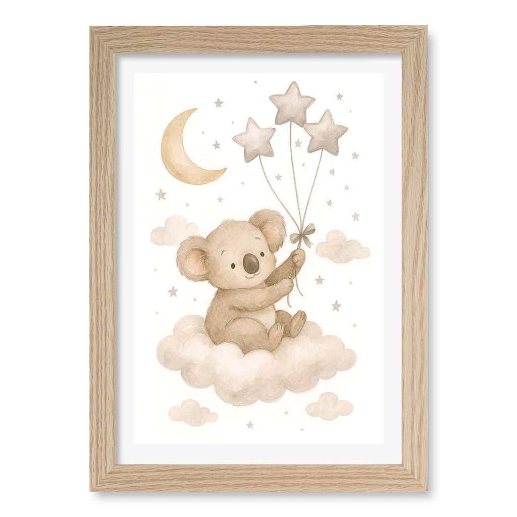 Baby Koala Floating Balloons Nursery Wall Art Print - Image 12