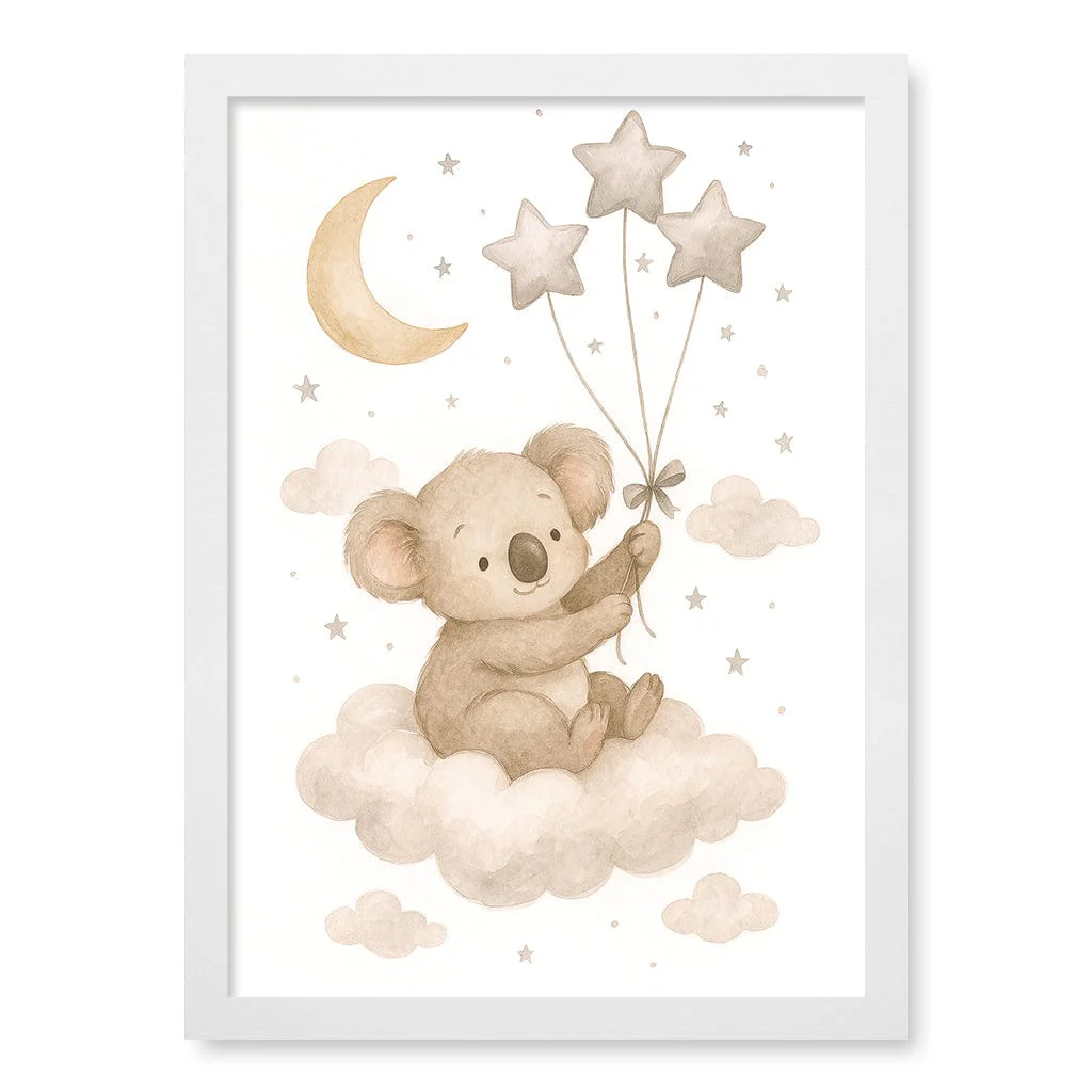 Baby Koala Floating Balloons Nursery Wall Art Print - Image 17