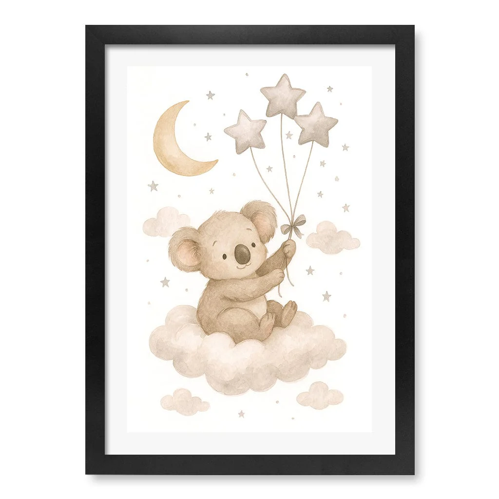 Baby Koala Floating Balloons Nursery Wall Art Print - Image 19