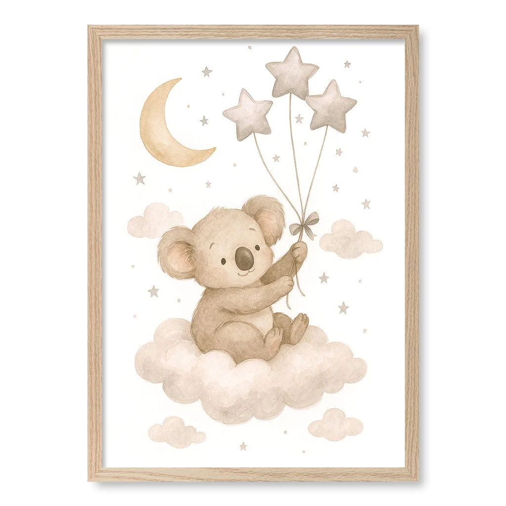 Baby Koala Floating Balloons Nursery Wall Art Print - Image 24
