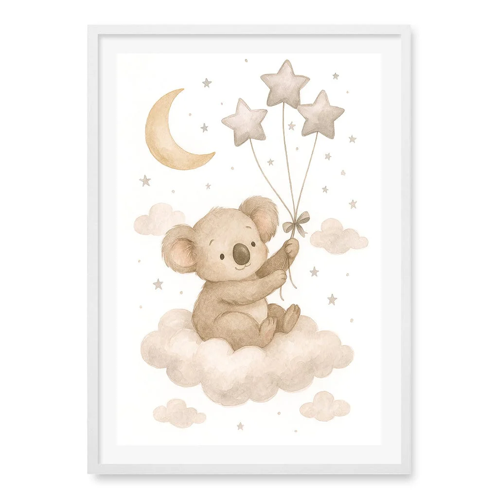 Baby Koala Floating Balloons Nursery Wall Art Print - Image 27