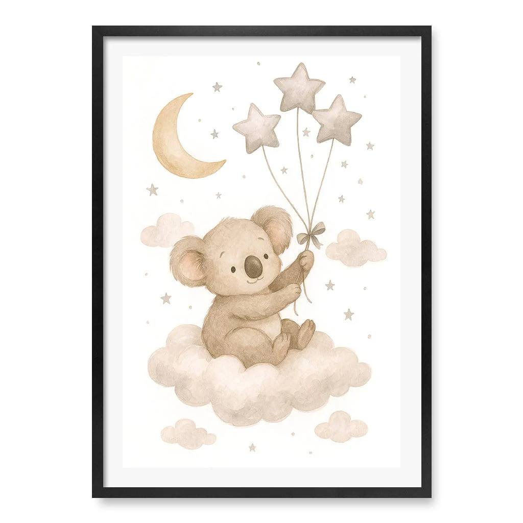 Baby Koala Floating Balloons Nursery Wall Art Print - Image 31