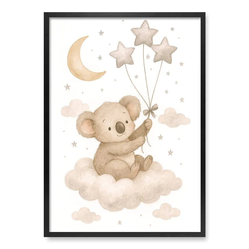 Baby Koala Floating Balloons Nursery Wall Art Print - Image 32