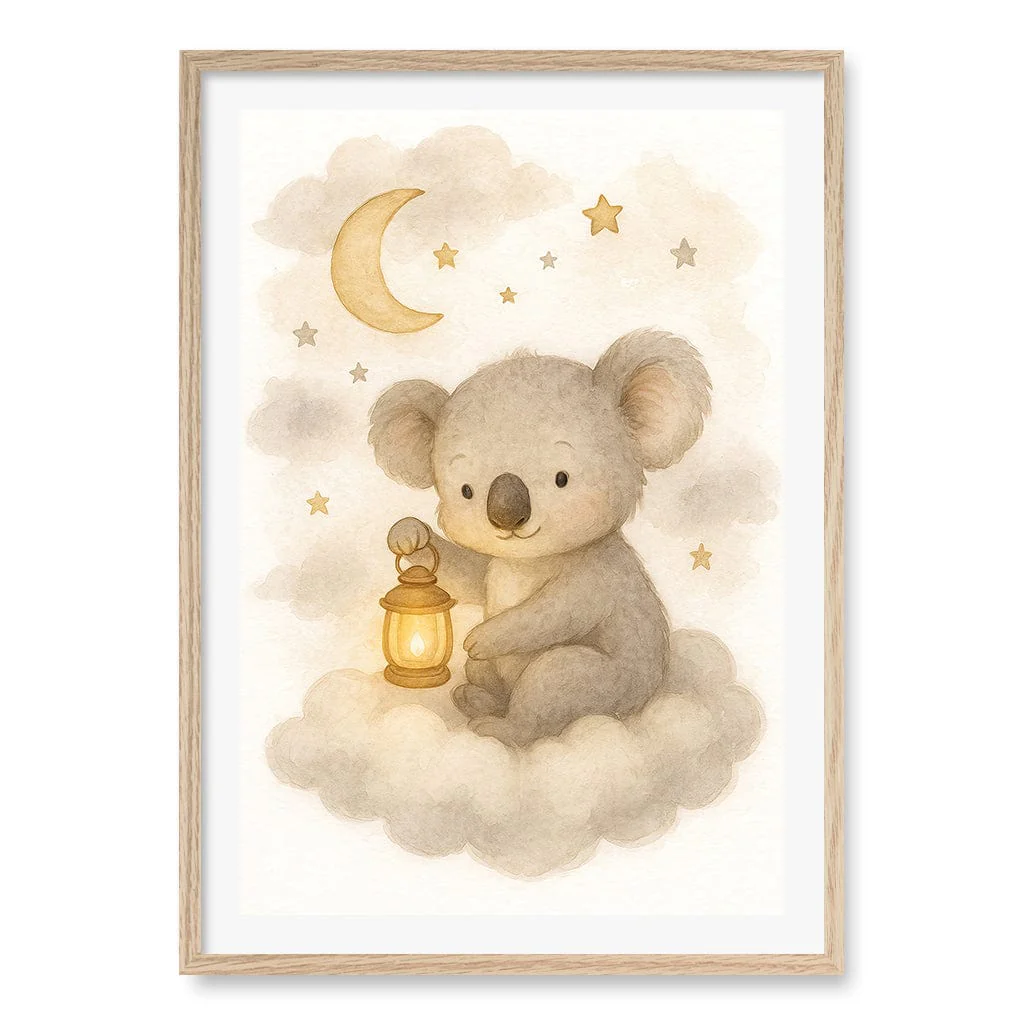 Baby Koala Hanging Lantern Nursery Wall Art Print - Image 29