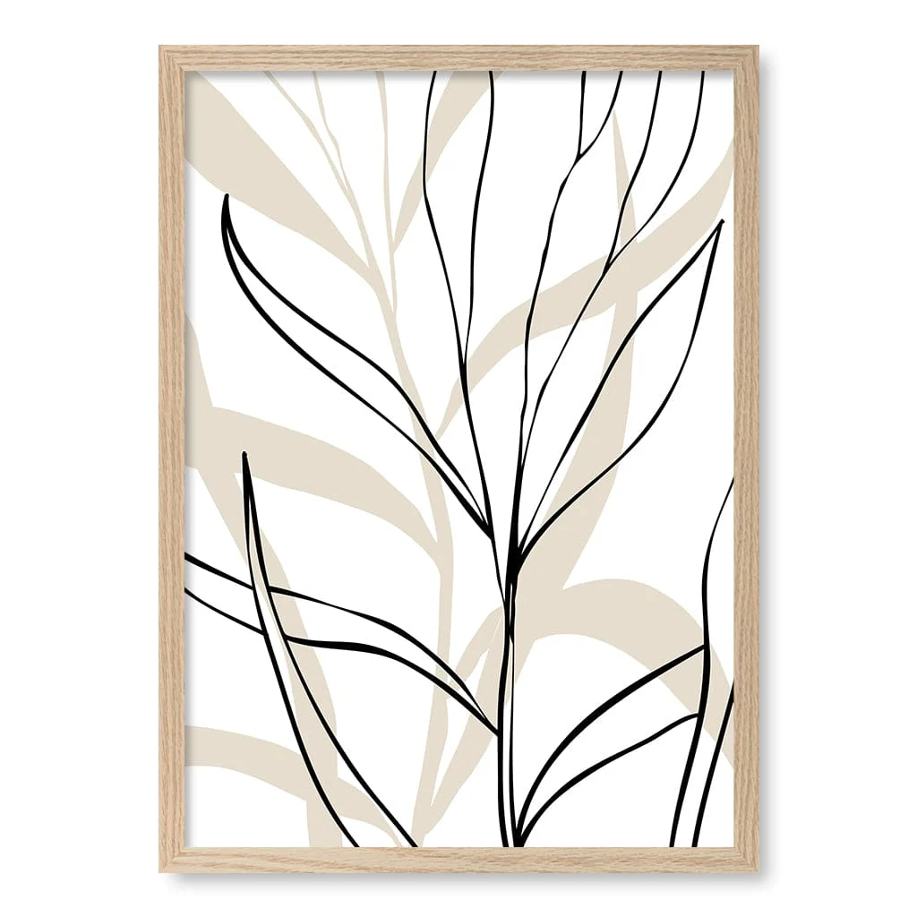 Lively Line Leaves Art Print by Elena Ristova - Image 5