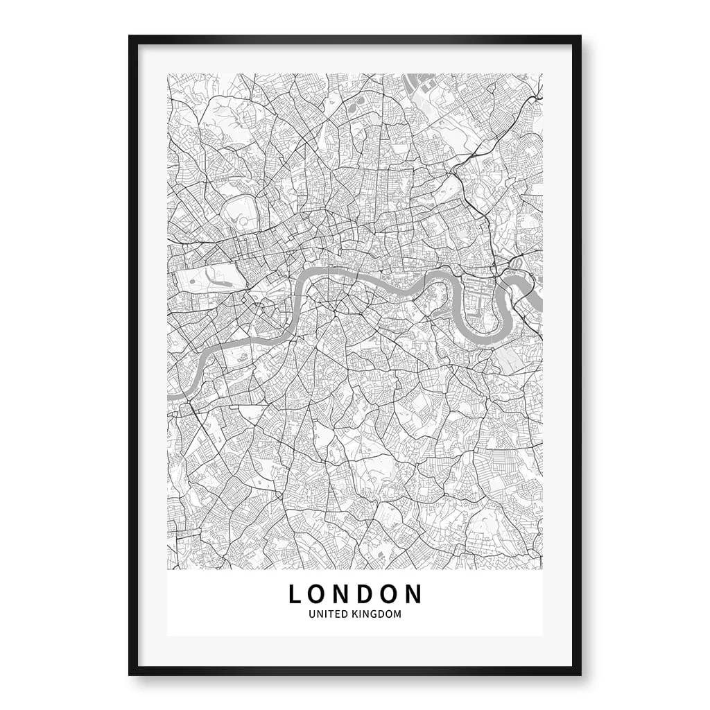 London City Map Print - London Map Wall Art - Image 37