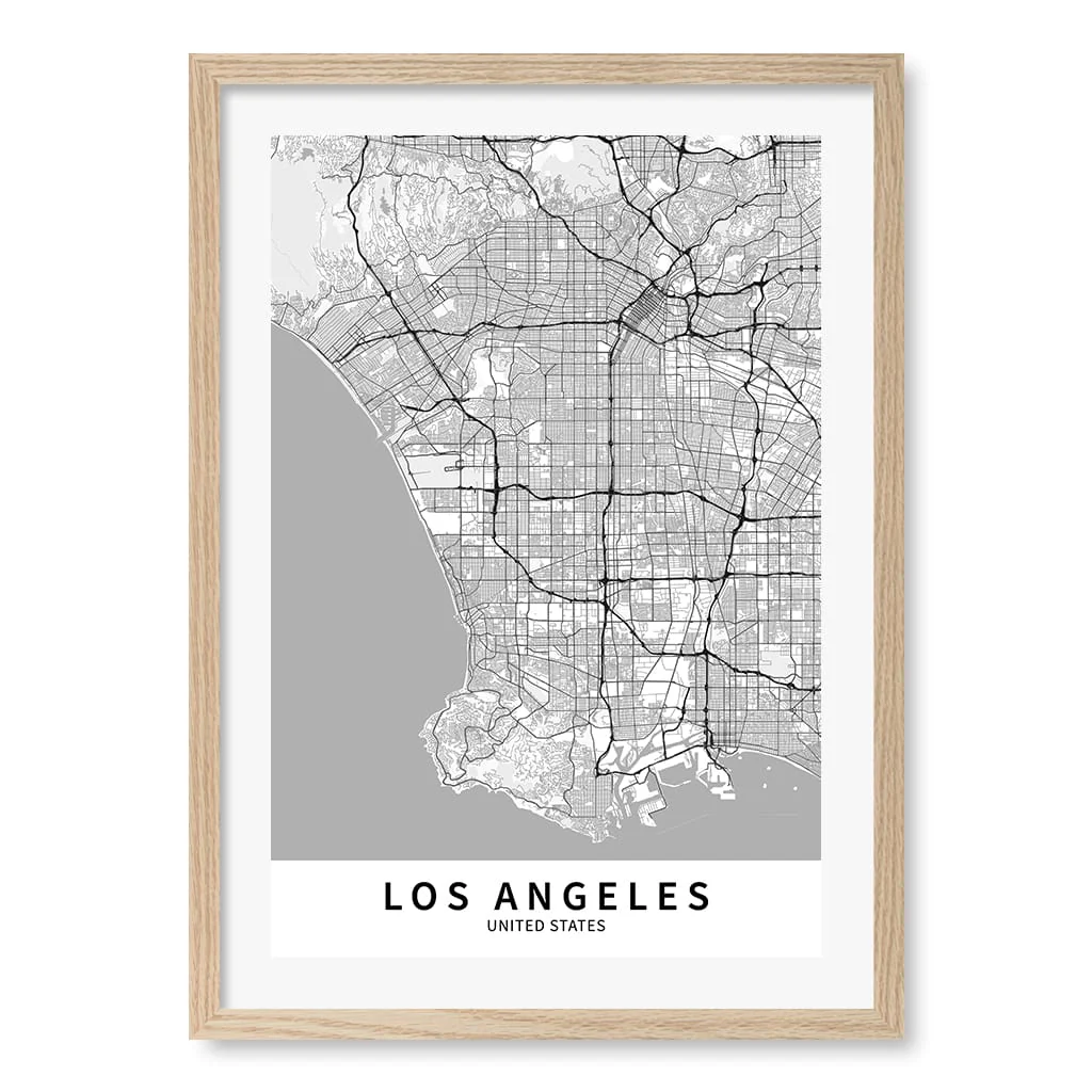 Los Angeles City Map Print - Los Angeles Map Wall Art - Image 24