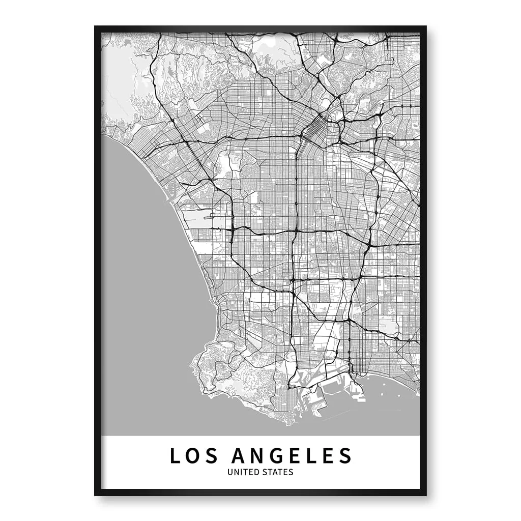Los Angeles City Map Print - Los Angeles Map Wall Art - Image 38