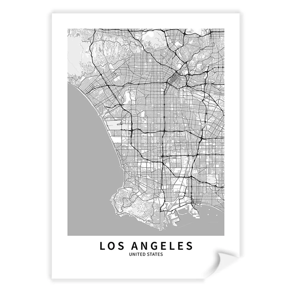 Los Angeles City Map Print - Los Angeles Map Wall Art - Image 8