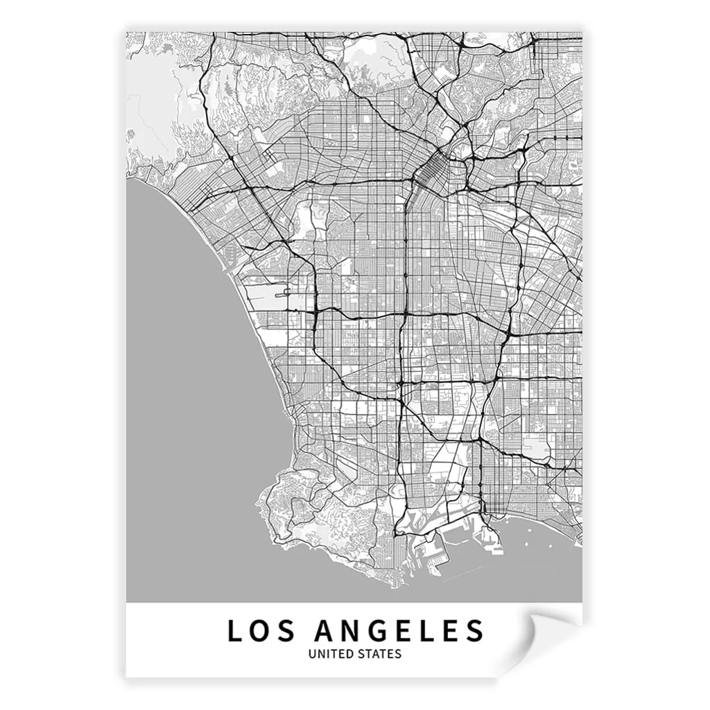 Los Angeles City Map Print - Los Angeles Map Wall Art - Image 9