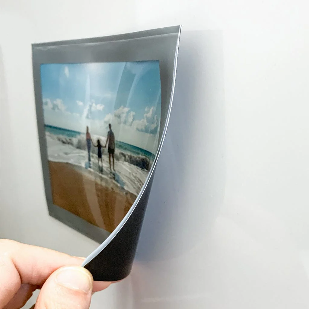 Silver Magnetic Photo Frames – 5x7in Fridge Photo Pockets (Set of 2)