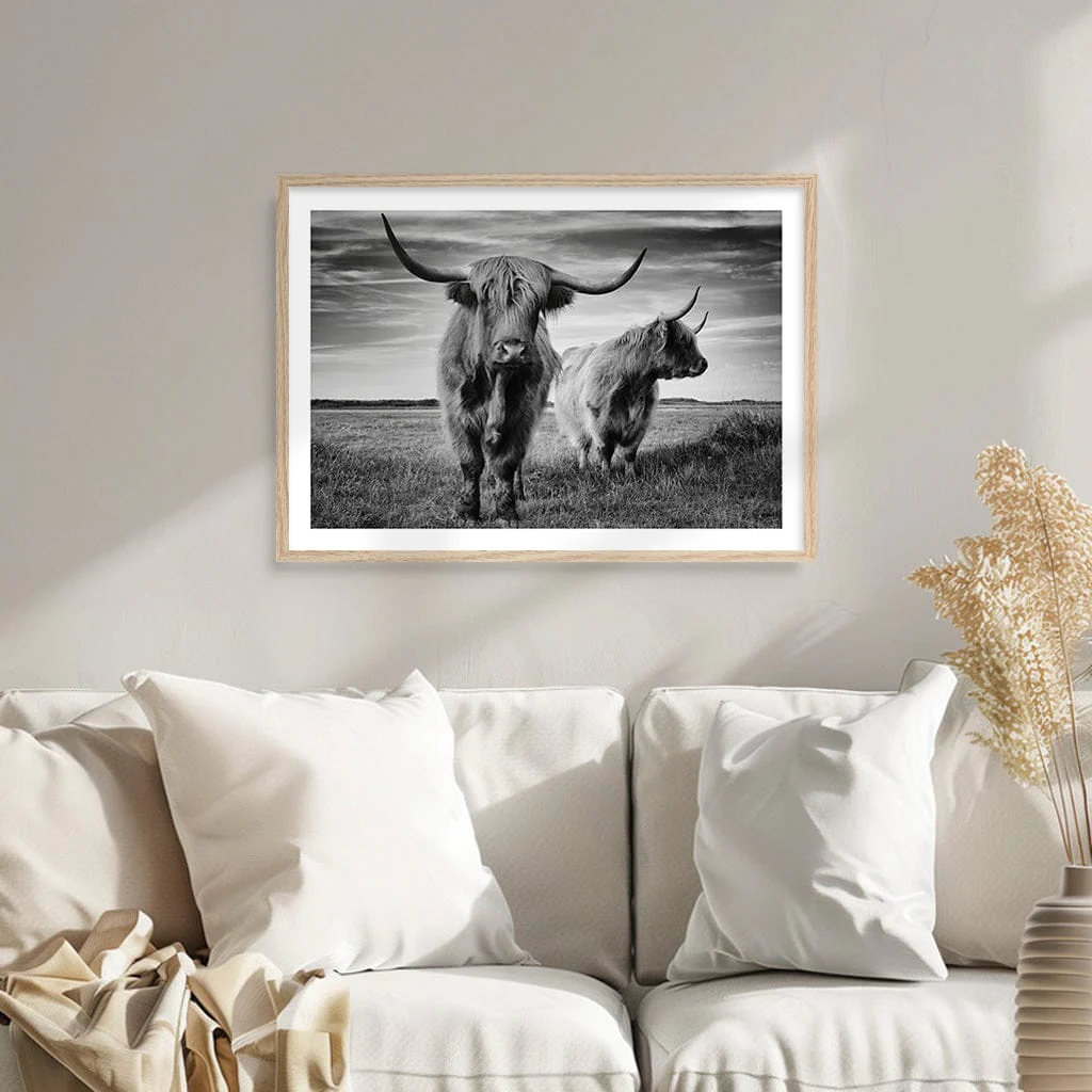 Majestic Highland Cows Wall Art Print - Image 2