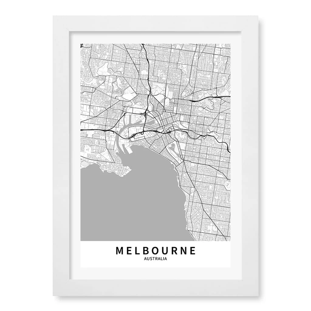 Melbourne City Map Print - Melbourne Map Wall Art - Image 10