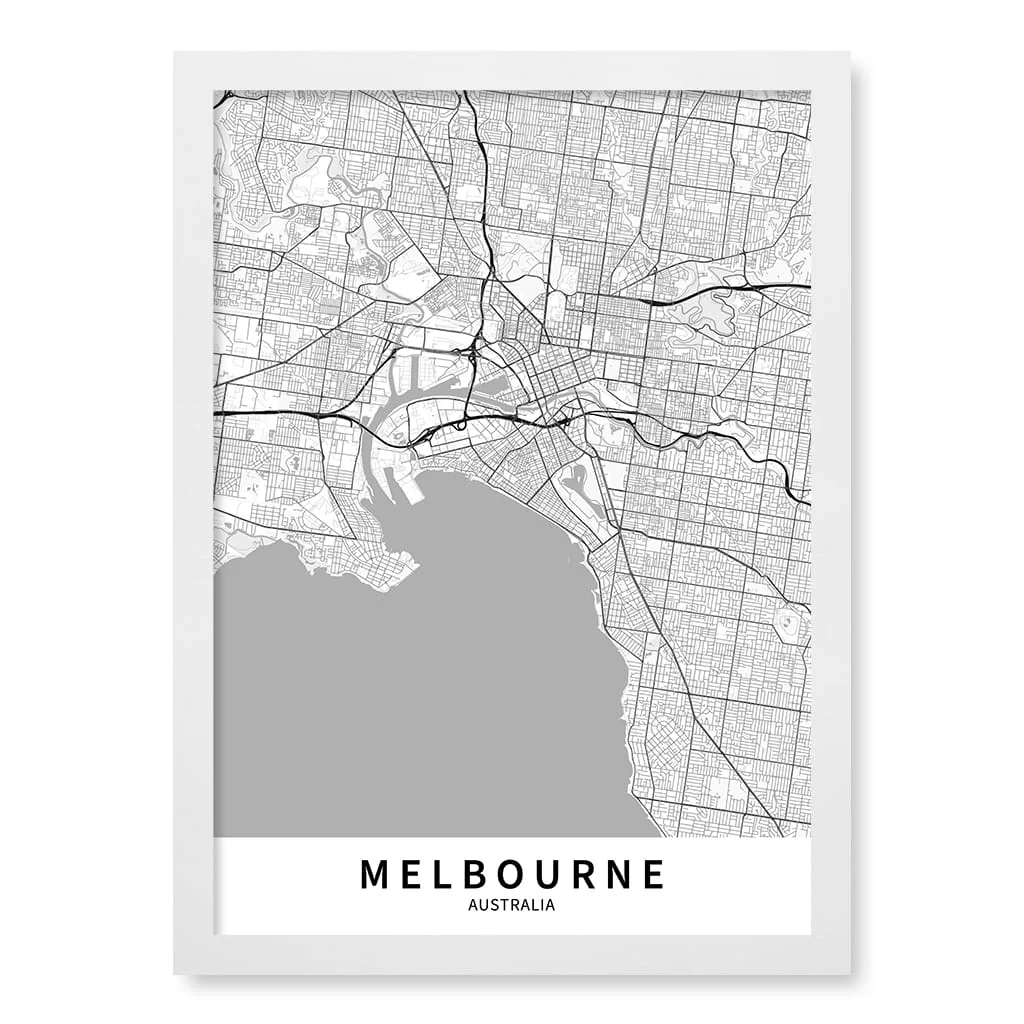 Melbourne City Map Print - Melbourne Map Wall Art - Image 17