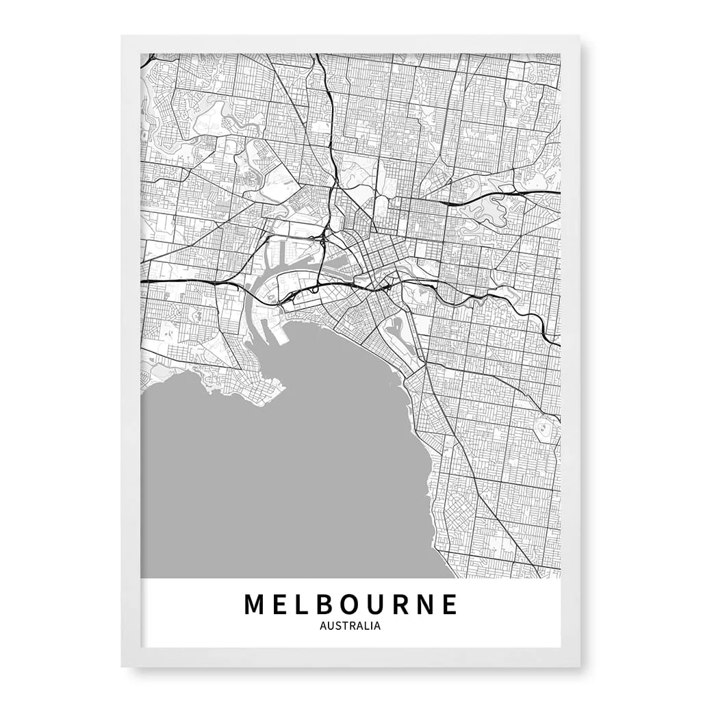 Melbourne City Map Print - Melbourne Map Wall Art - Image 23