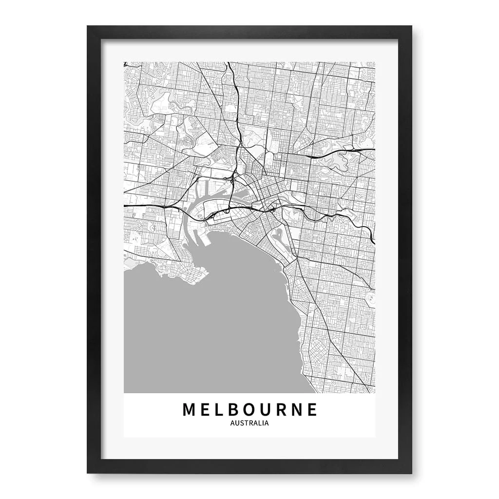 Melbourne City Map Print - Melbourne Map Wall Art - Image 25