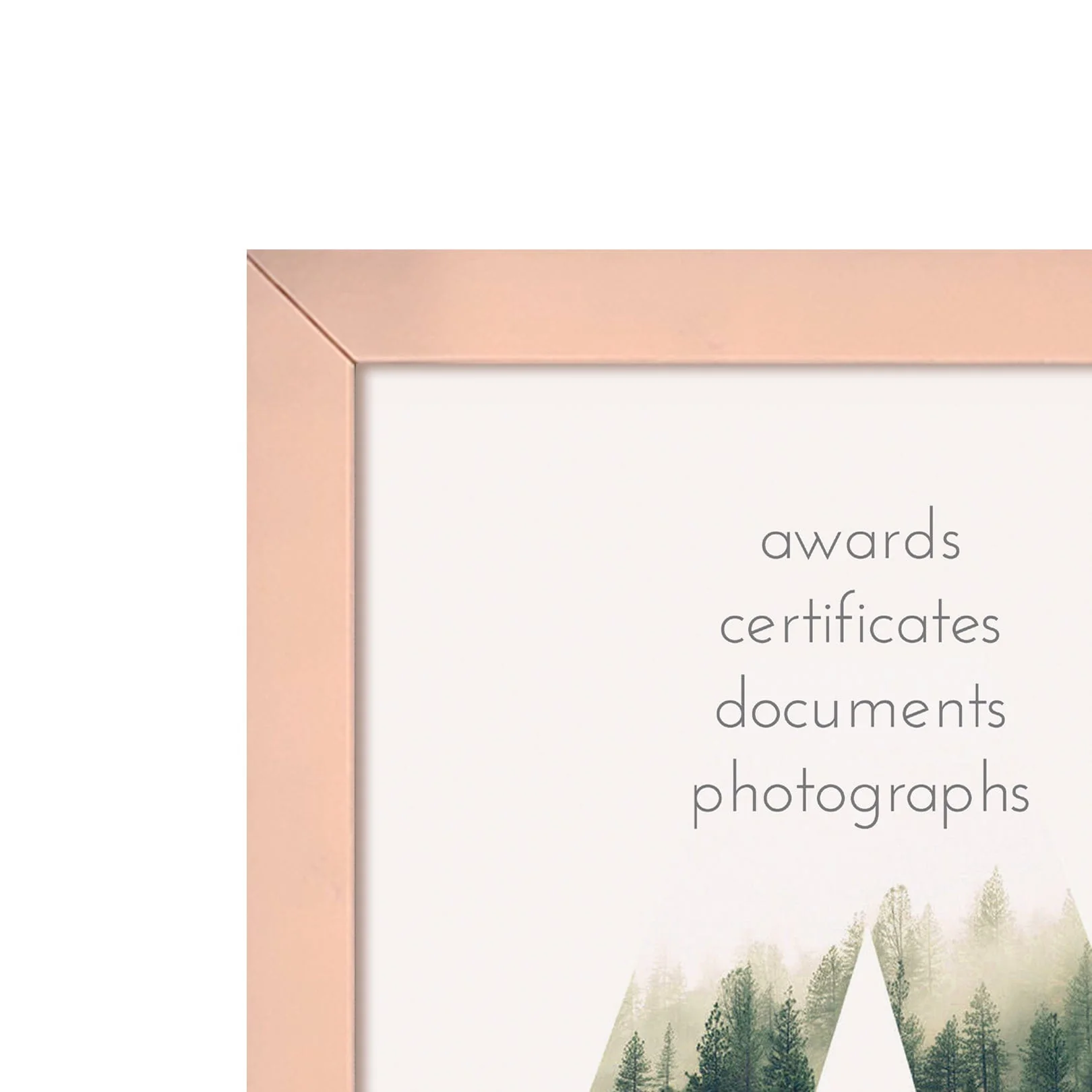 Modern Narrow Rose Gold A4 Photo Frame - Image 3
