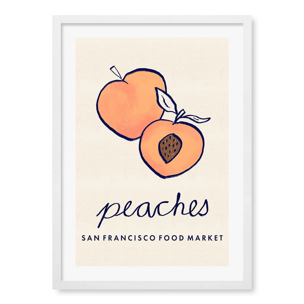 Food Market Peaches Modern Wall Art Print - Image 15