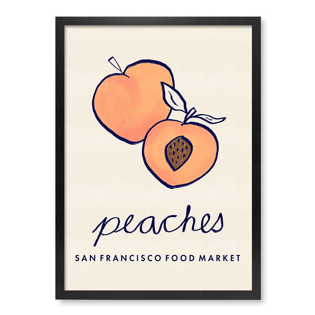Food Market Peaches Modern Wall Art Print - Image 19