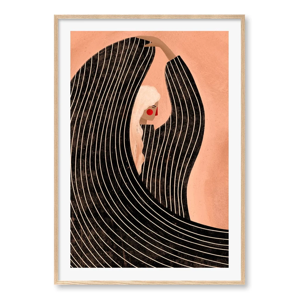Woman in Black Dress Modern Wall Art Print by Bea Muller - Image 13