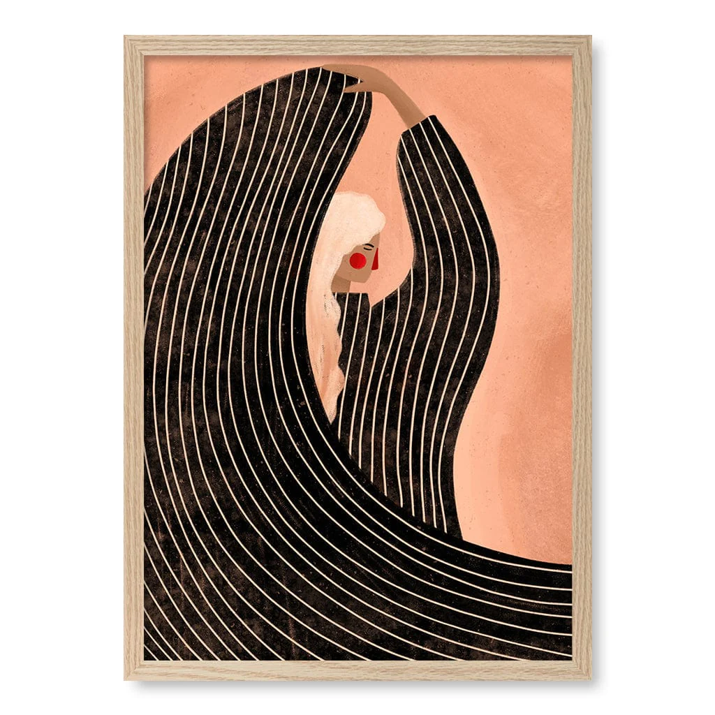 Woman in Black Dress Modern Wall Art Print by Bea Muller - Image 18