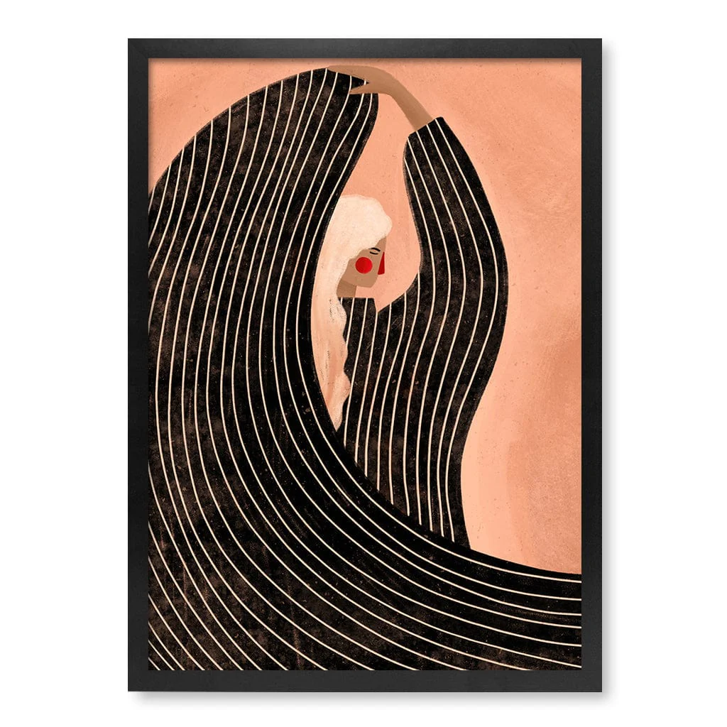 Woman in Black Dress Modern Wall Art Print by Bea Muller - Image 20