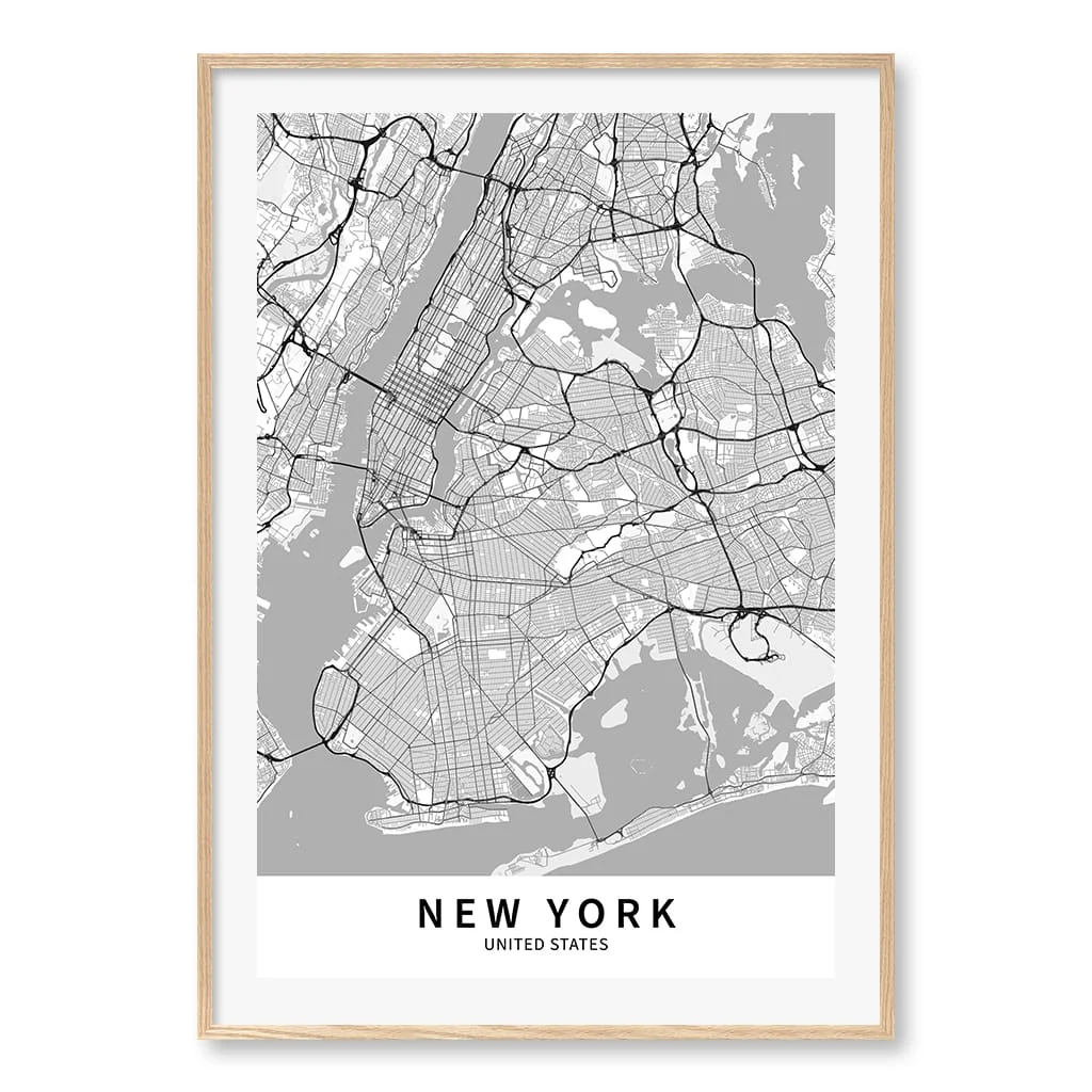 New York City Map Print - New York Map Wall Art - Image 33