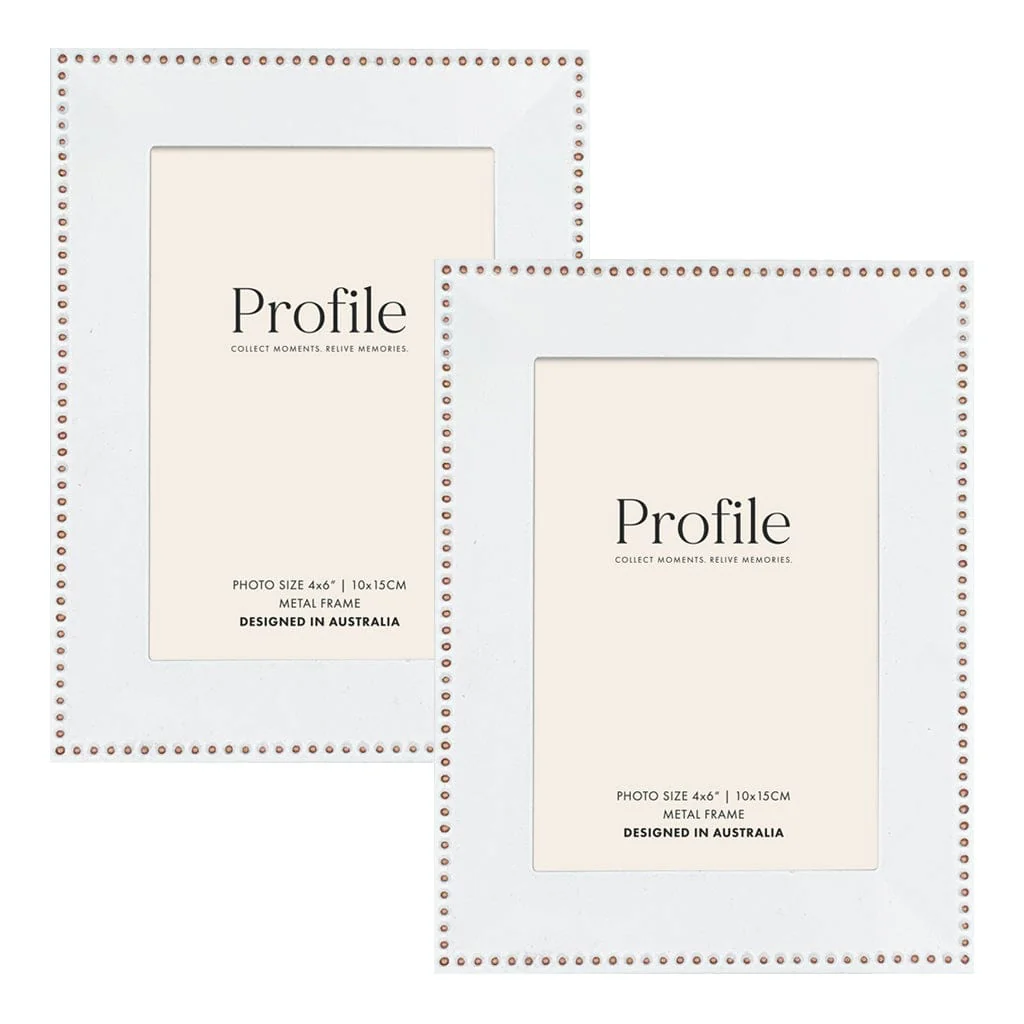 Noble White Metal Frame Value Pack 4x6 (2 pack bundle)