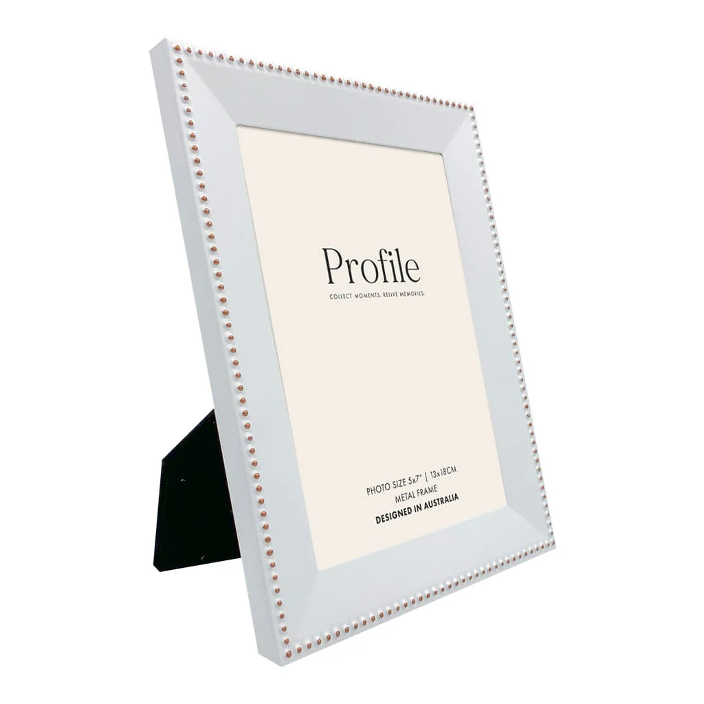 Noble White Rose Gold Metal Photo Frame - Image 2