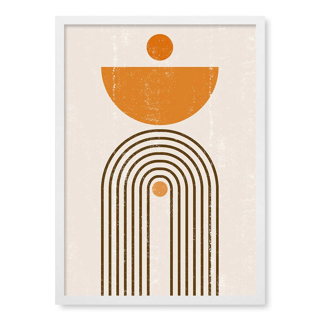 Orange Boho Sun Arch Wall Art Print - Image 16