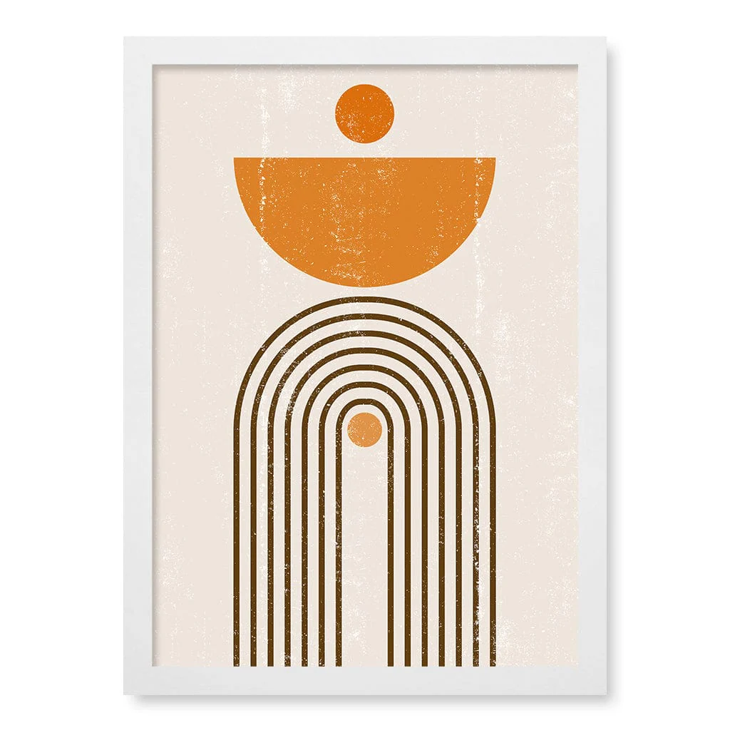 Orange Boho Sun Arch Wall Art Print - Image 17