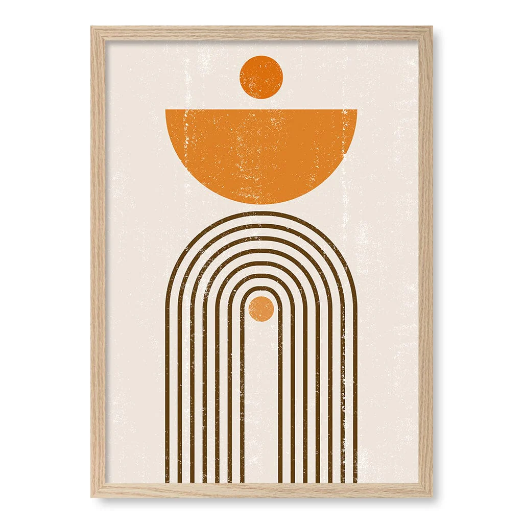 Orange Boho Sun Arch Wall Art Print - Image 23