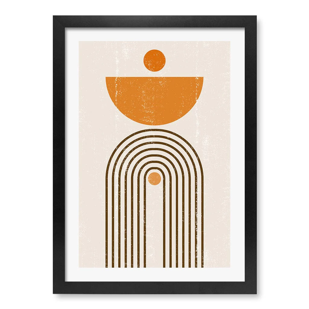 Orange Boho Sun Arch Wall Art Print - Image 28