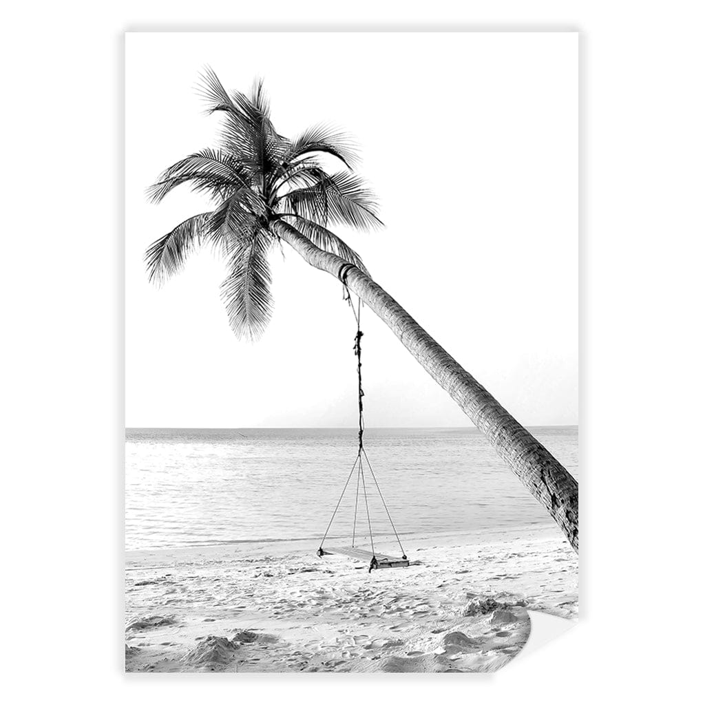 Palm Dream Swing B&W Wall Art Print - Image 10