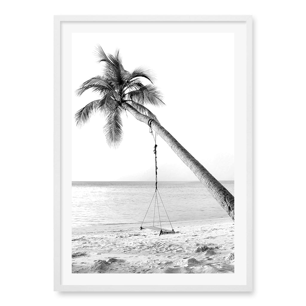 Palm Dream Swing B&W Wall Art Print - Image 11