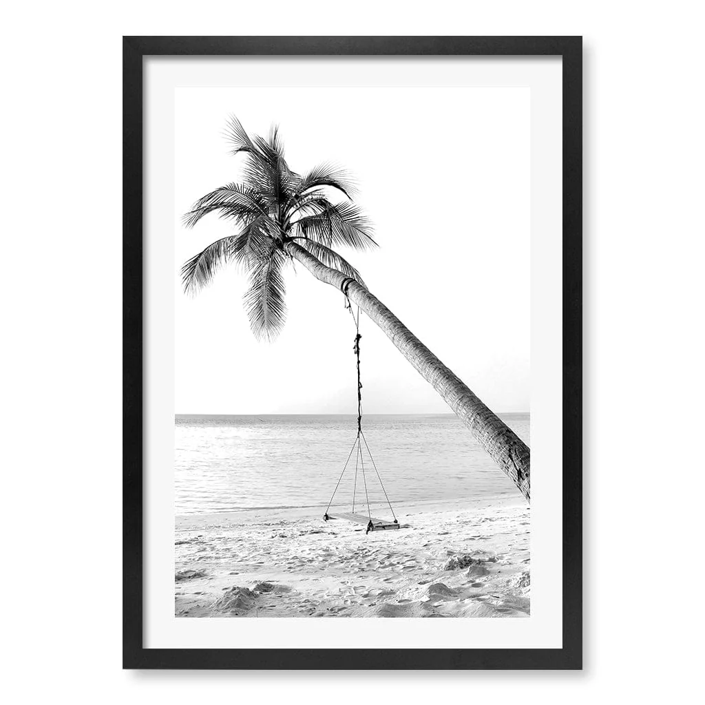 Palm Dream Swing B&W Wall Art Print - Image 27