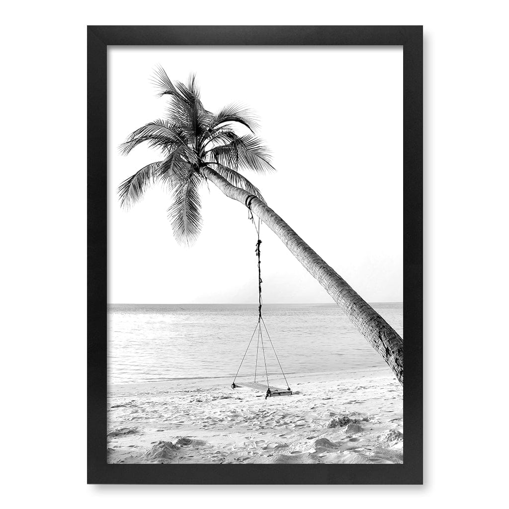 Palm Dream Swing B&W Wall Art Print - Image 32