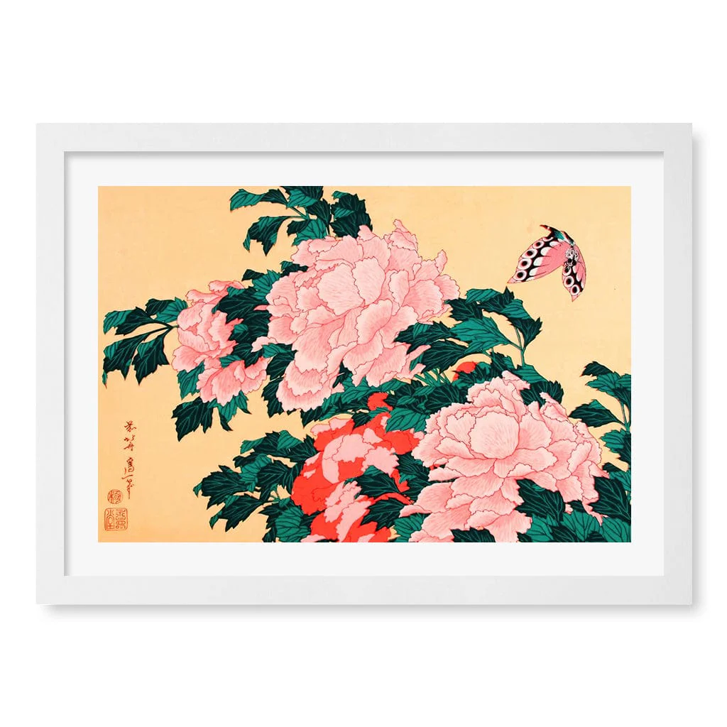 The Peonies and Blossom - Hokusai Art Print - Image 14