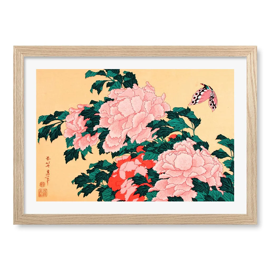 The Peonies and Blossom - Hokusai Art Print - Image 23