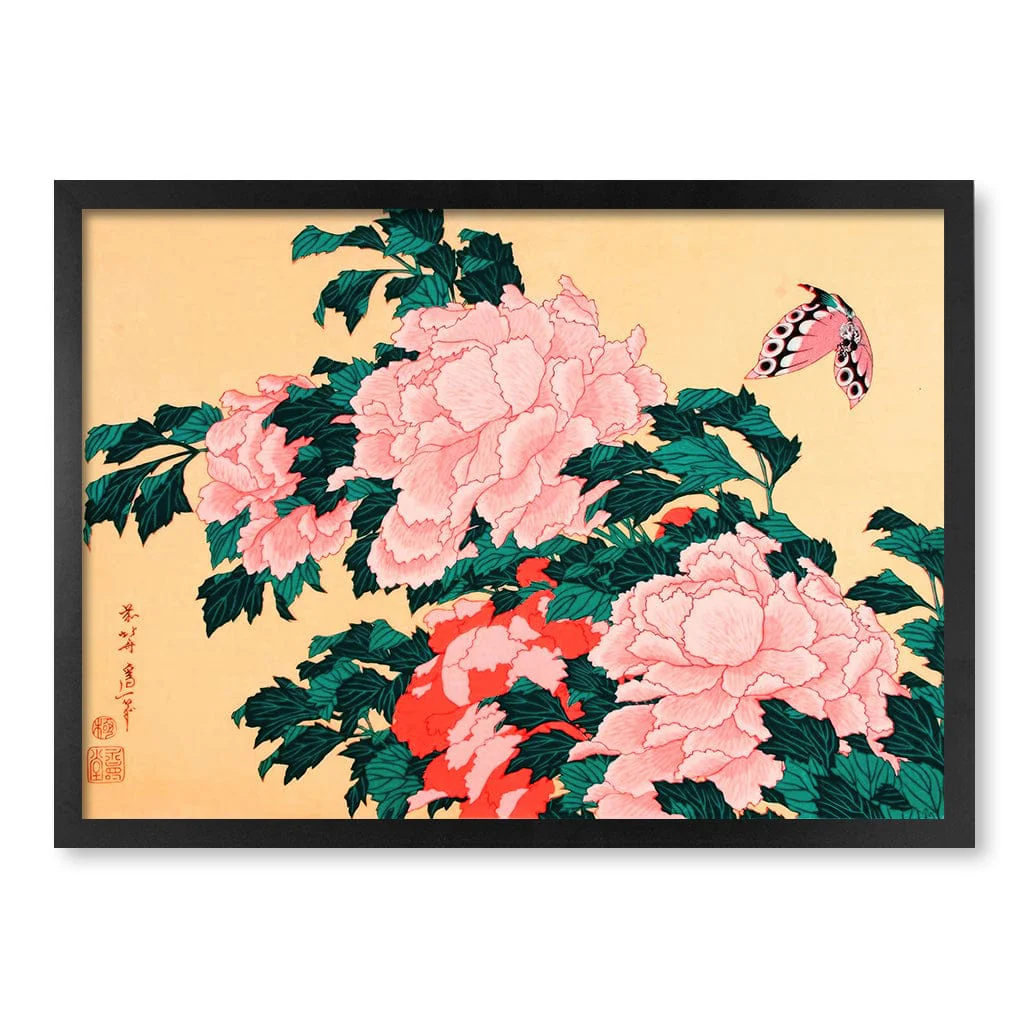 The Peonies and Blossom - Hokusai Art Print - Image 37