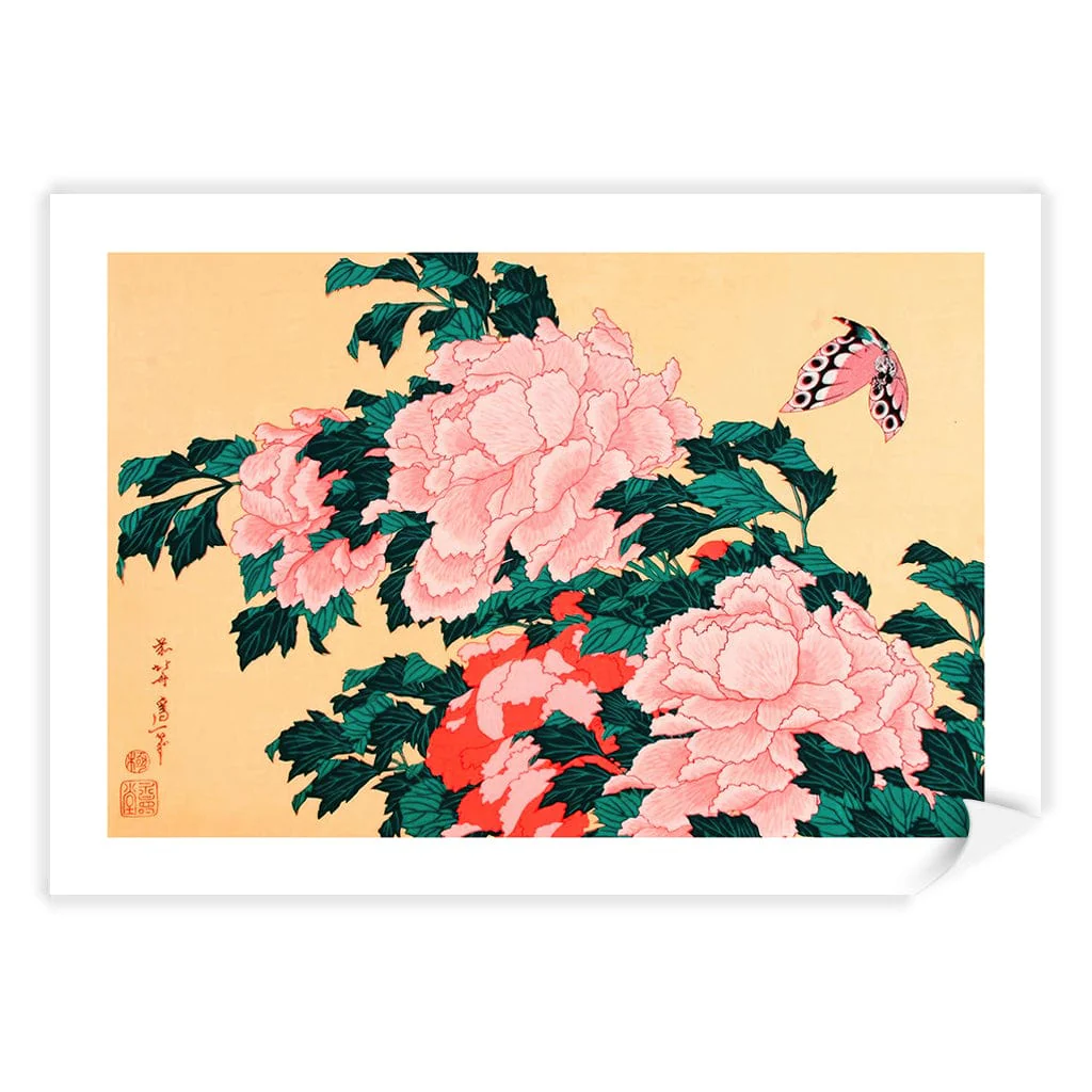 The Peonies and Blossom - Hokusai Art Print - Image 9