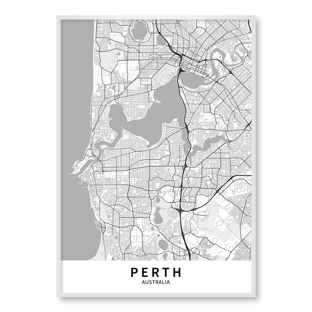 Perth City Map Print - Perth Map Wall Art - Image 28