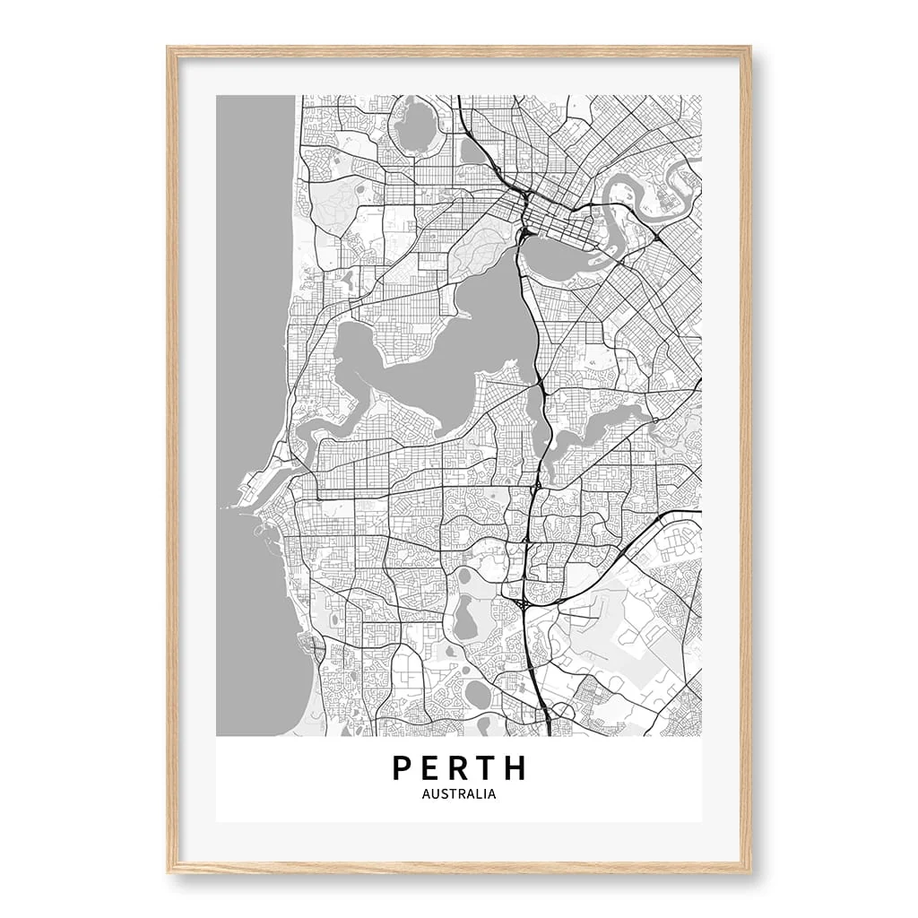 Perth City Map Print - Perth Map Wall Art - Image 29