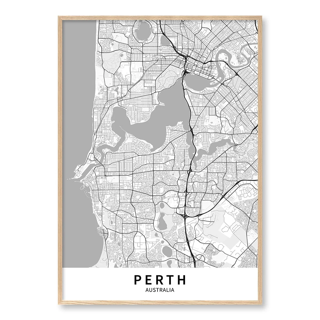 Perth City Map Print - Perth Map Wall Art - Image 30